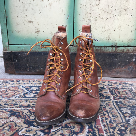 Vintage Brown Pointed Roper Boots women's 6