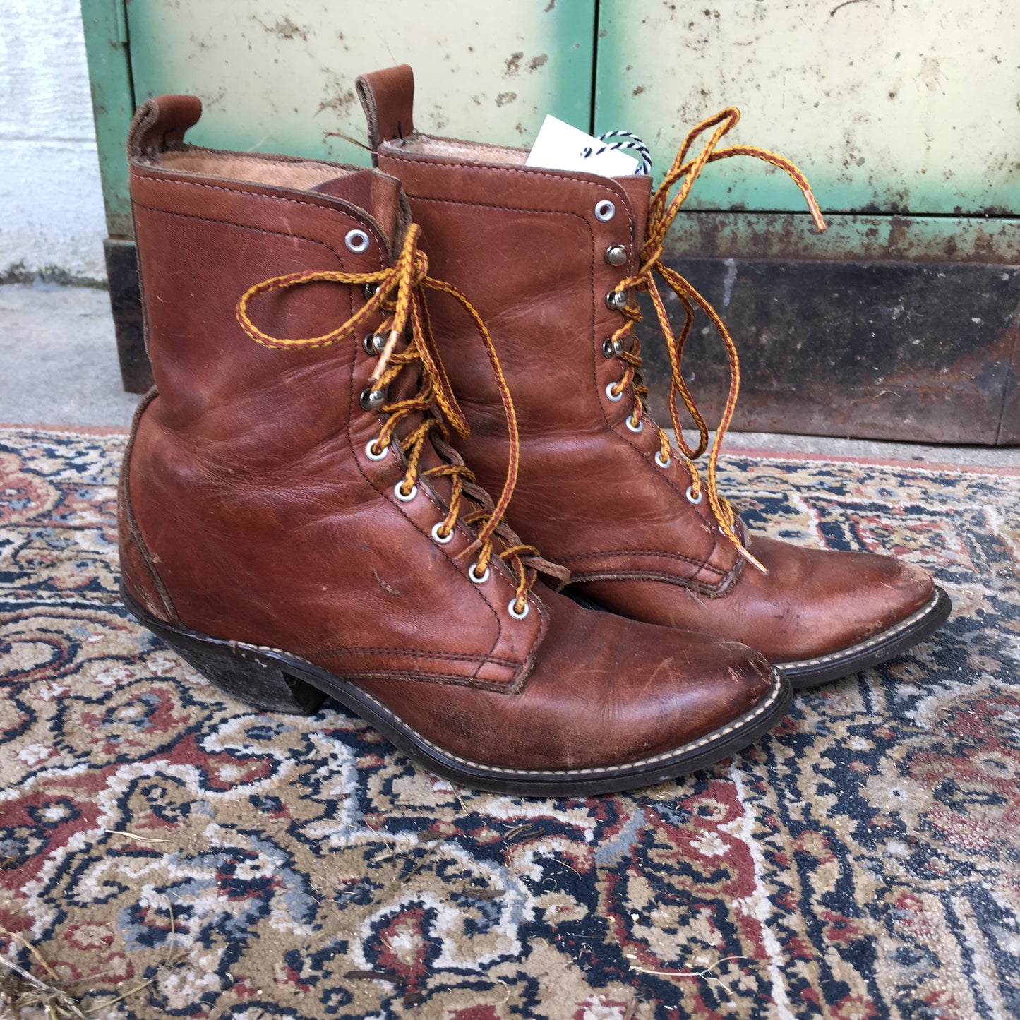 Vintage Brown Pointed Roper Boots women's 6