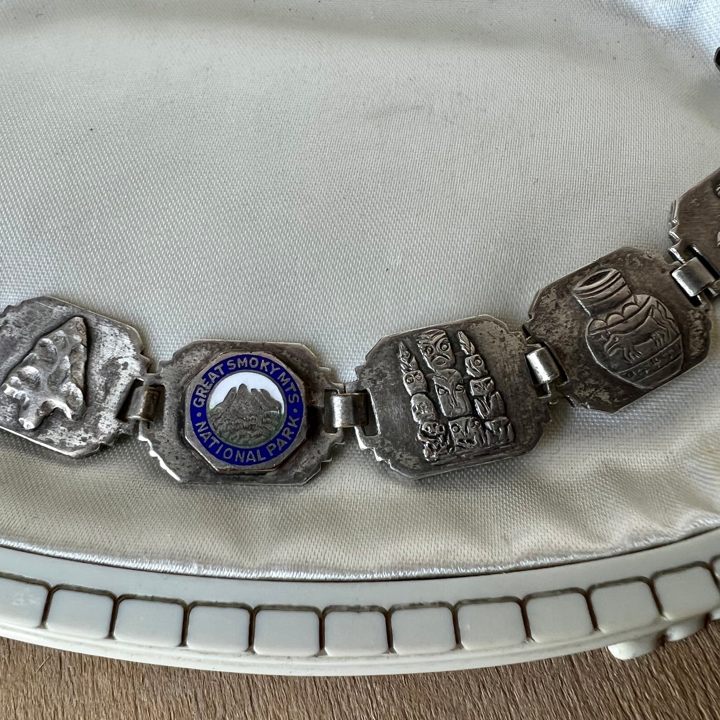 Vintage Great Smokey Mountains Sterling Souvenir Bracelet