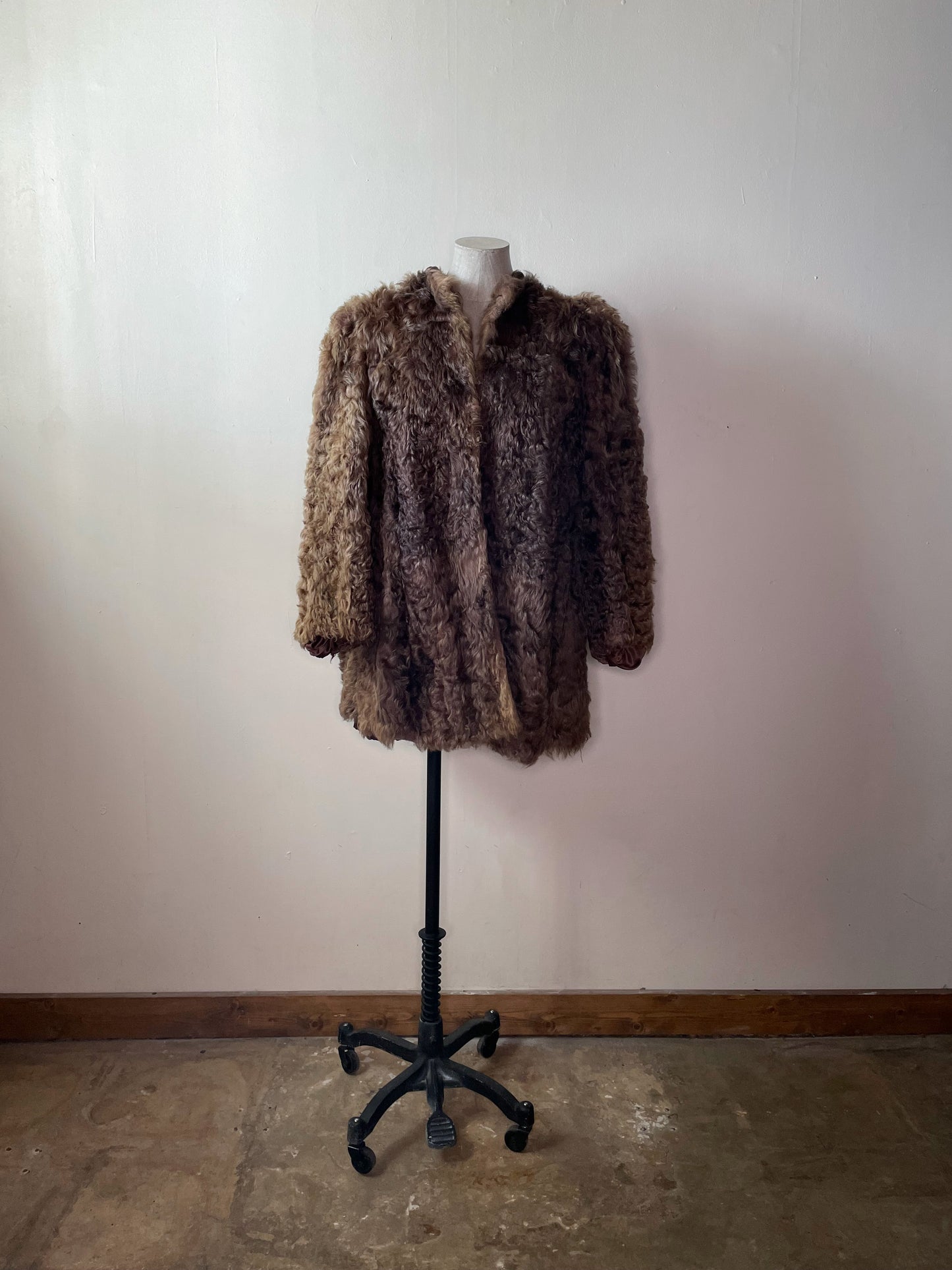 Vintage Fur Open Front Waistcoat