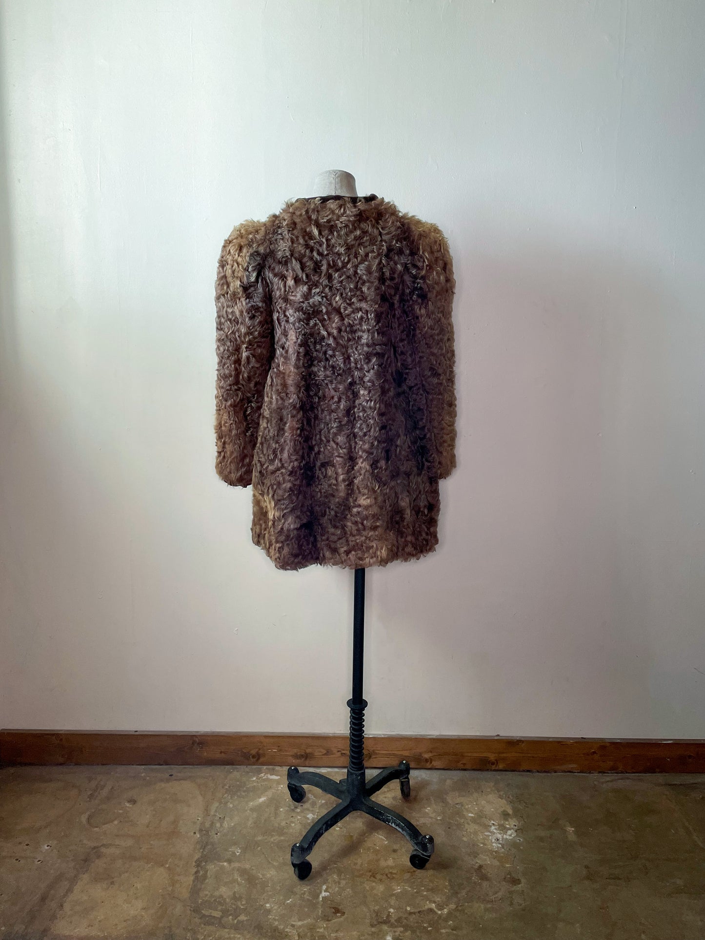Vintage Fur Open Front Waistcoat