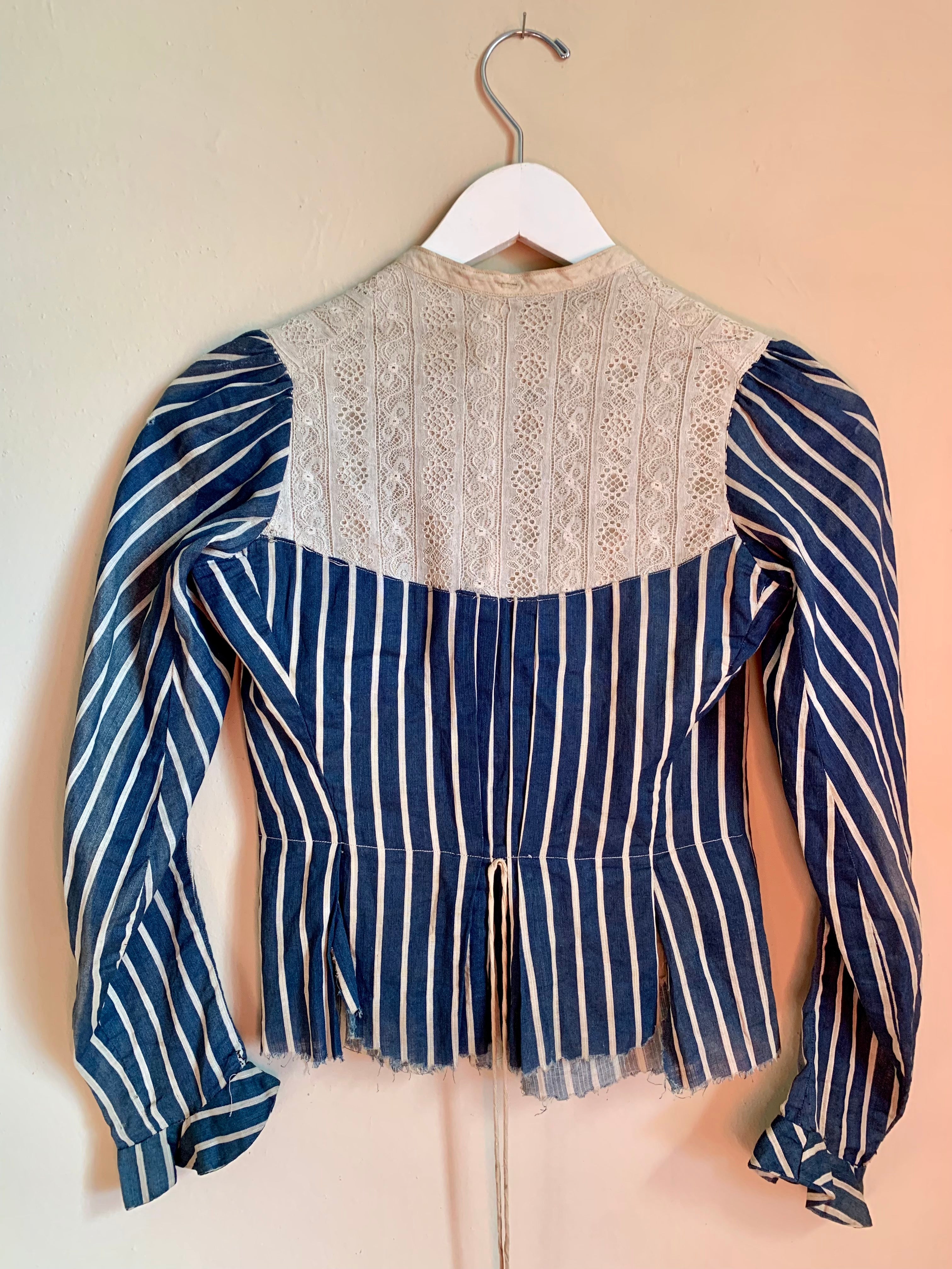 Antique Blue Calico Blouse (XXS)