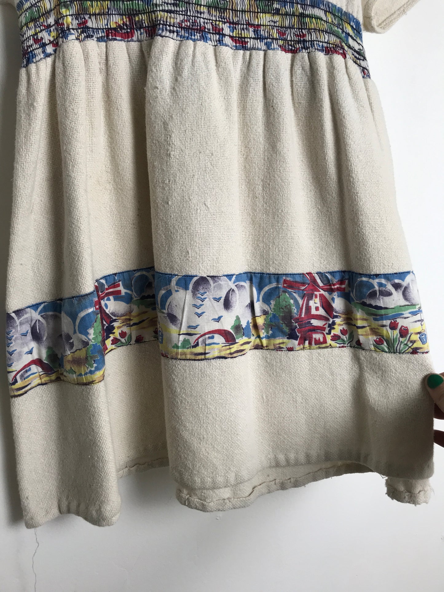 1940s Girls Linen Day Dress (3-4T)