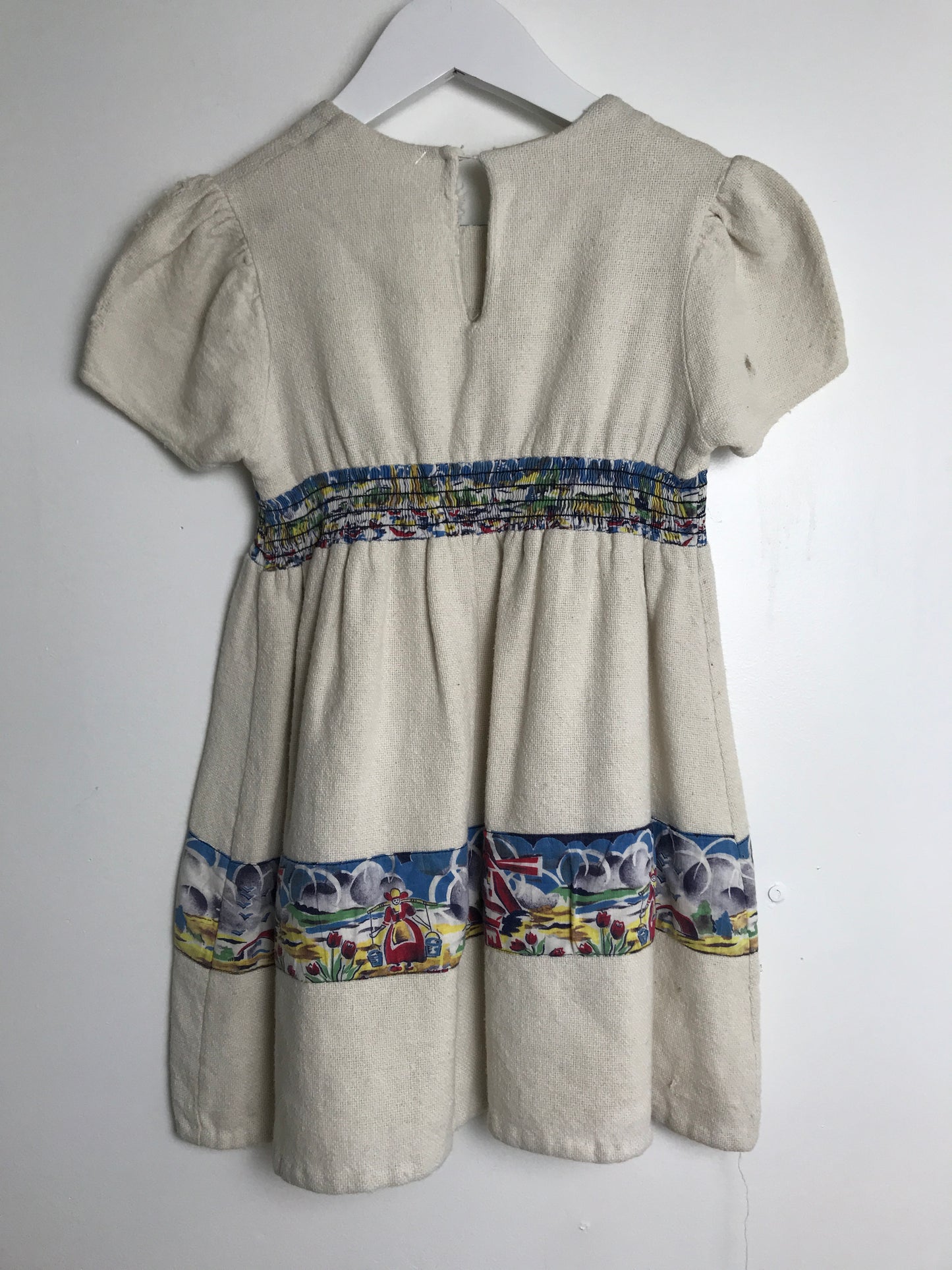 1940s Girls Linen Day Dress (3-4T)