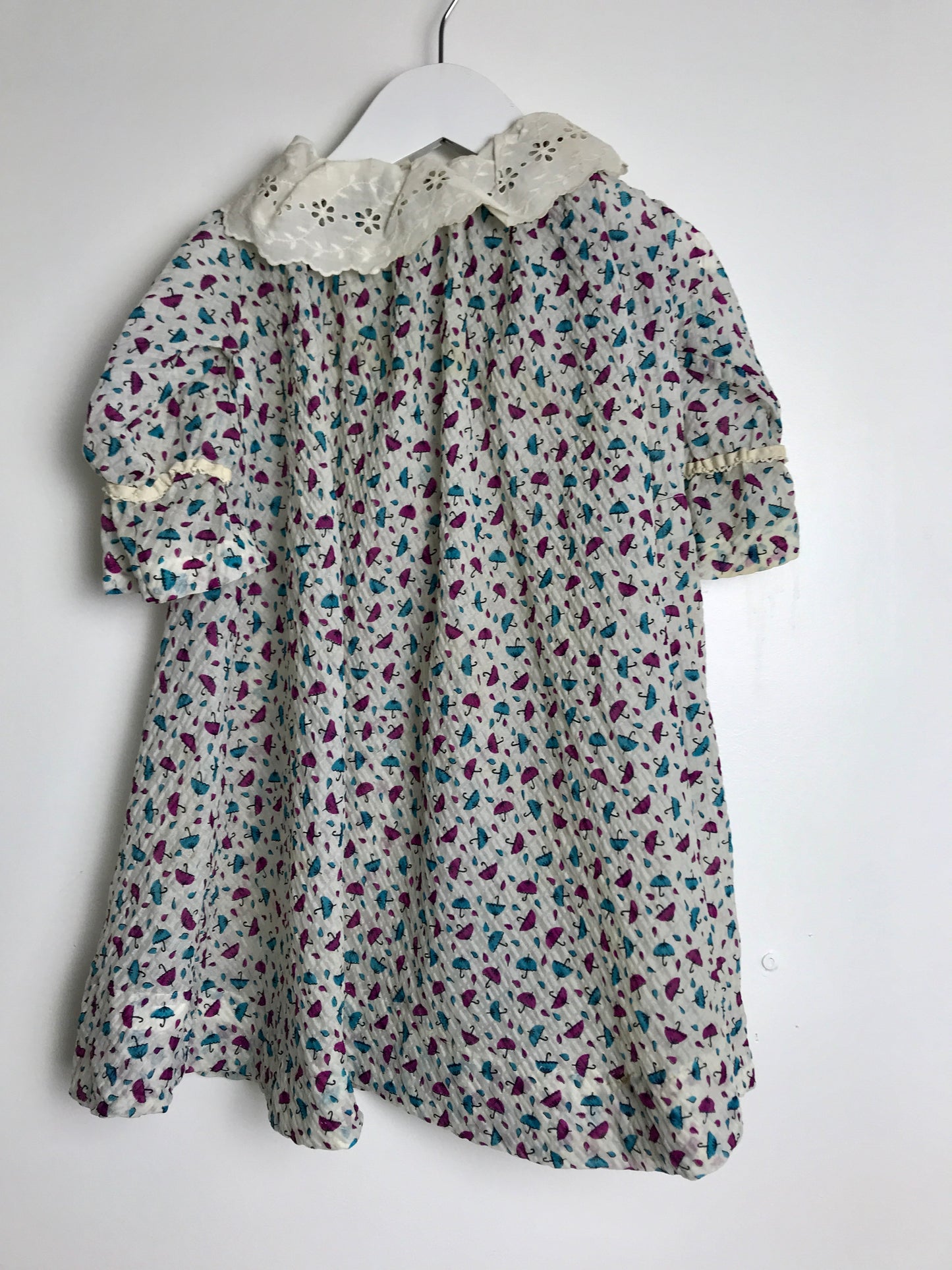 1940s Kid's Umbrella Printed Dress (1T)