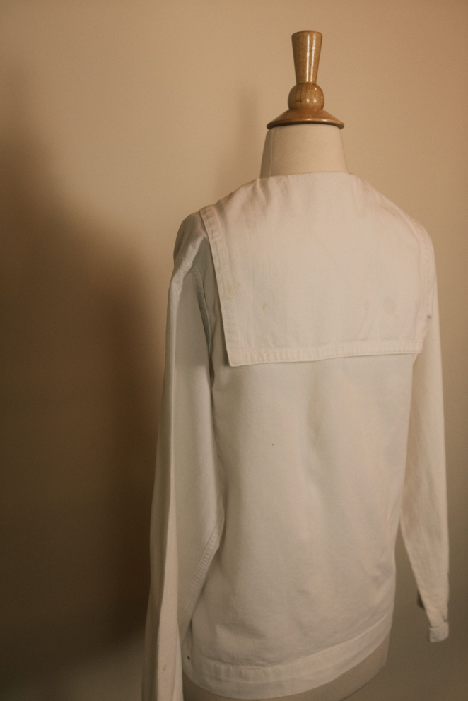 US Navy Issue Sailor's White Middy Top