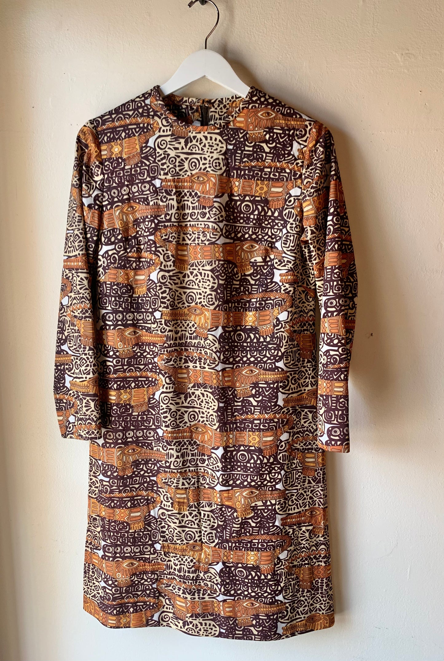 1970s Crocodile Print Dress (M/L)