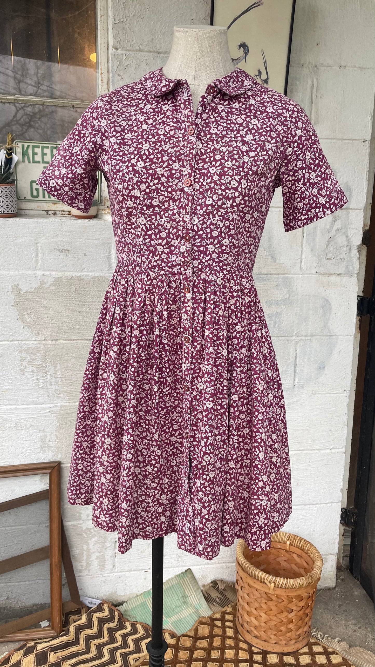 1930s Feedsack Dress -as is- (S/M)