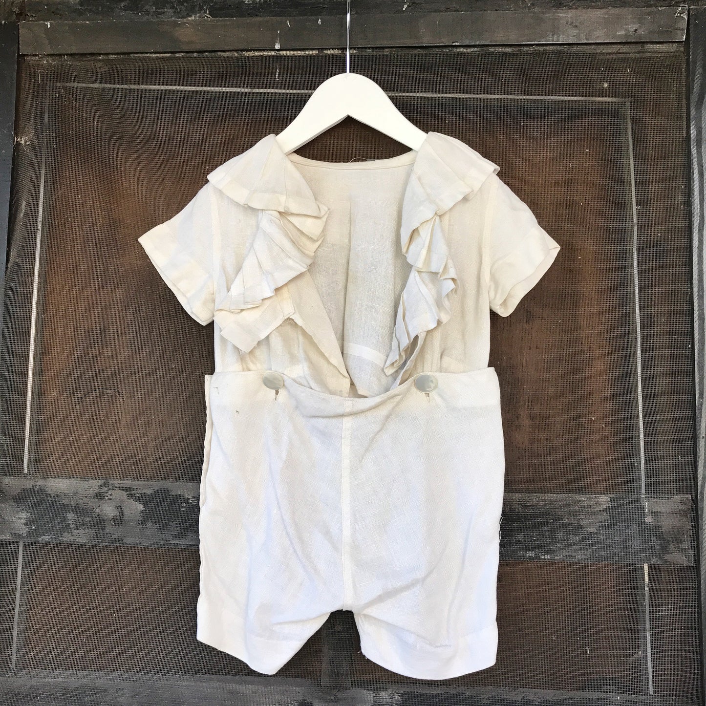 1940s Linen Baby Outfit