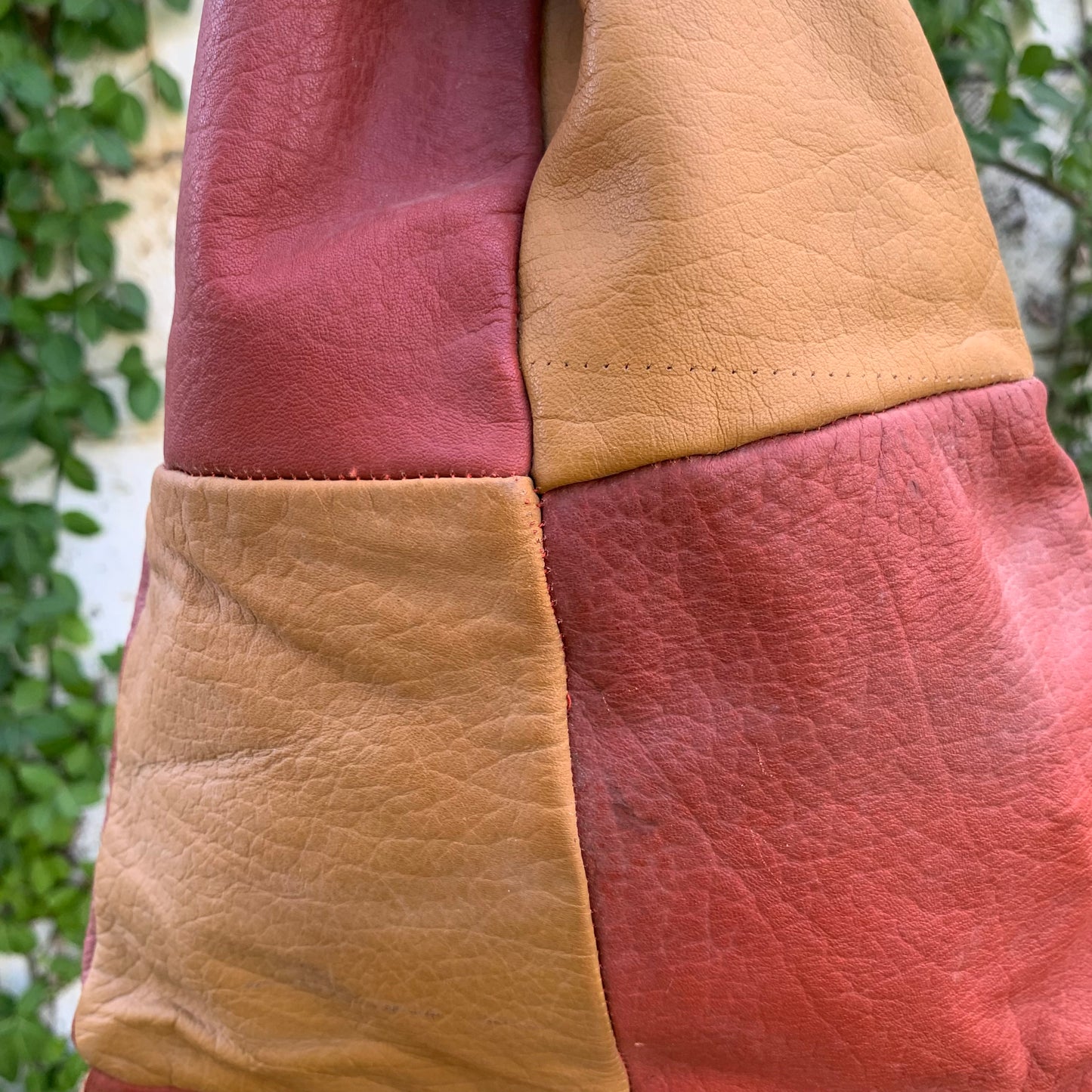 1970s Spanish Leather Drawstring Bag