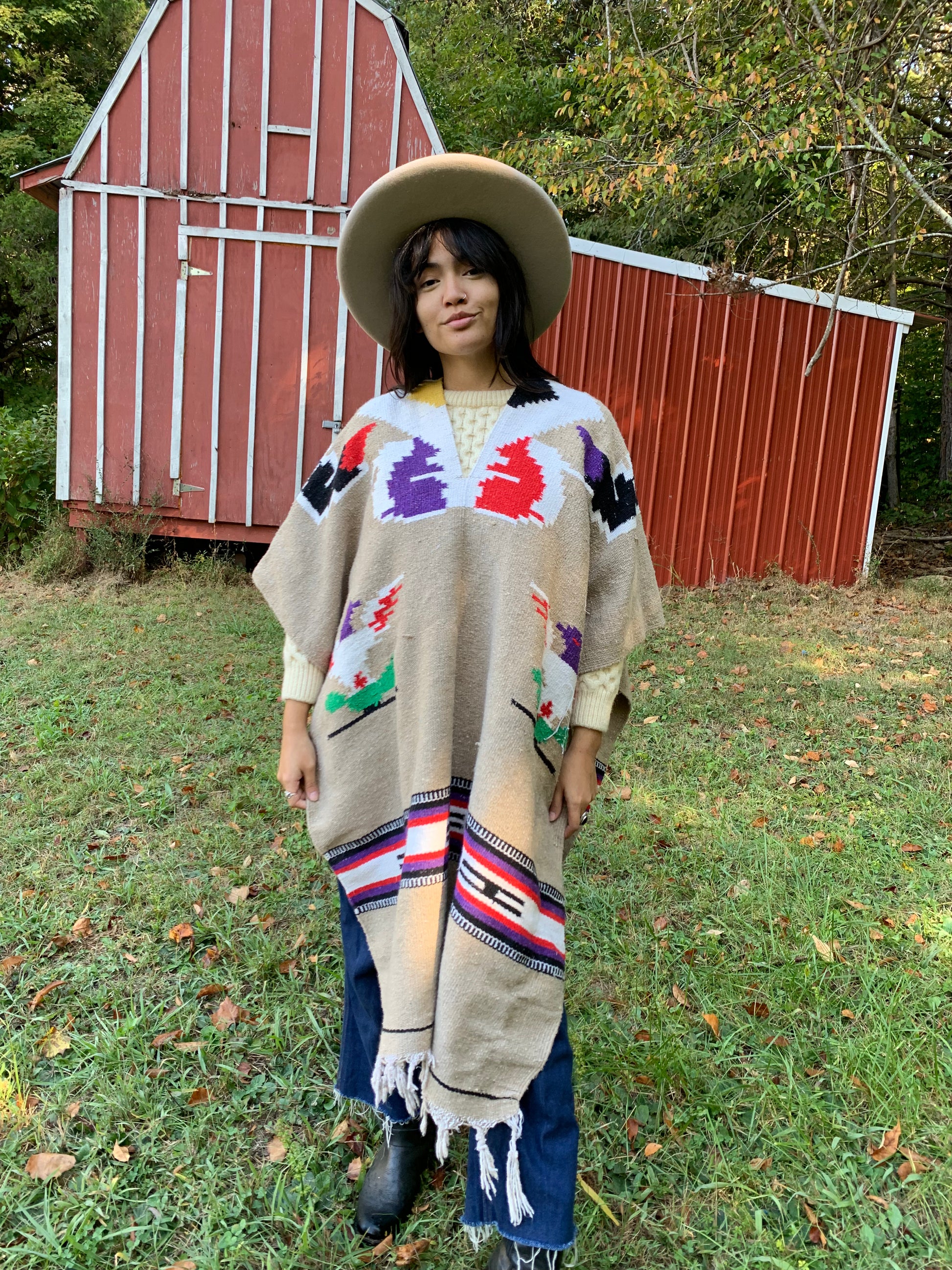 Mexican sales poncho outfit