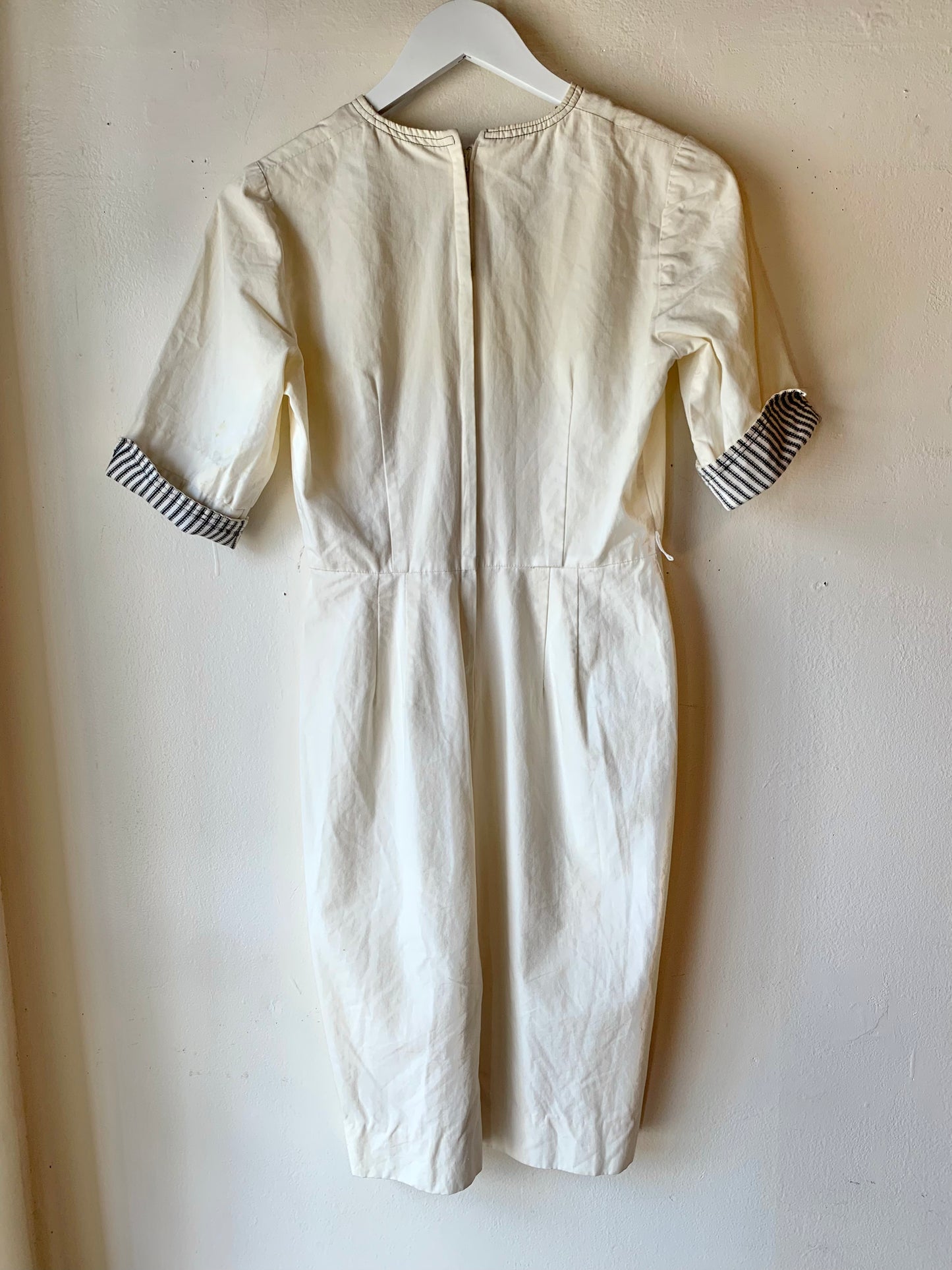 1960s Linen Pinstripe Dress (S)
