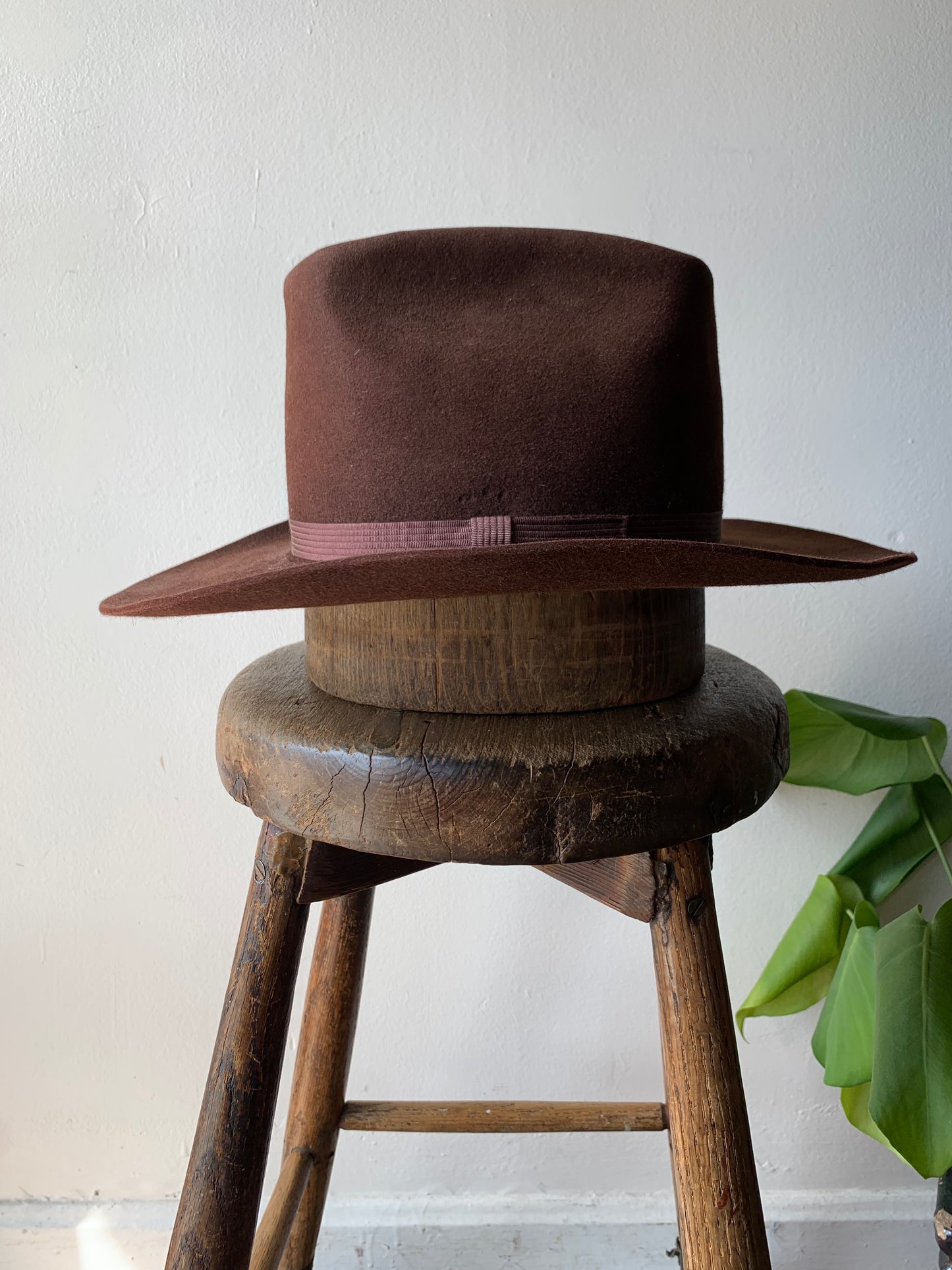 Size 7: Vintage Chocolate Brown Dancer The Hatter Hat