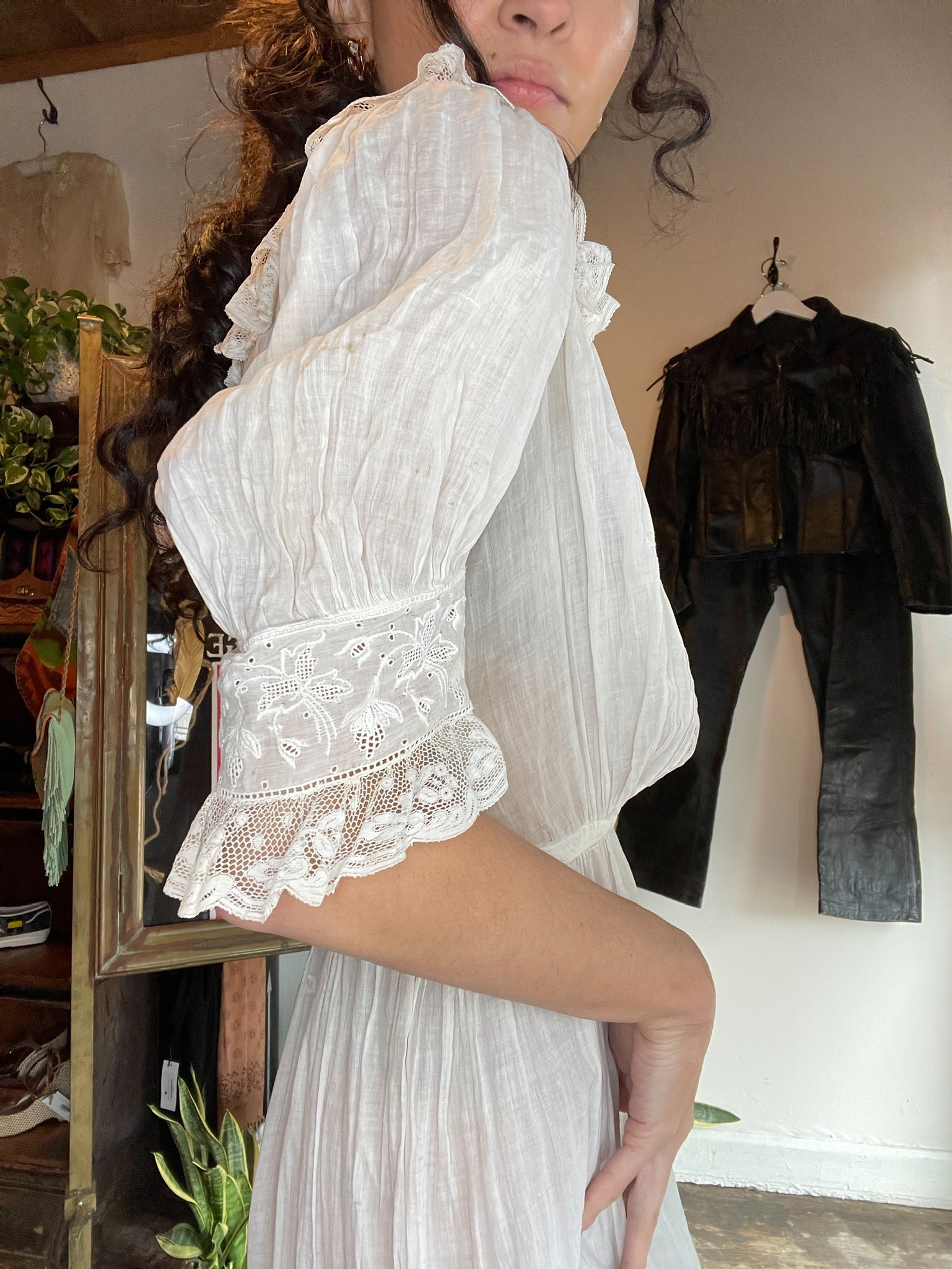 White Lace Edwardian Lawn Dress (XS) High Class Hillbilly White Lace Edwardian Lawn Dress (XS) High Class Hillbilly