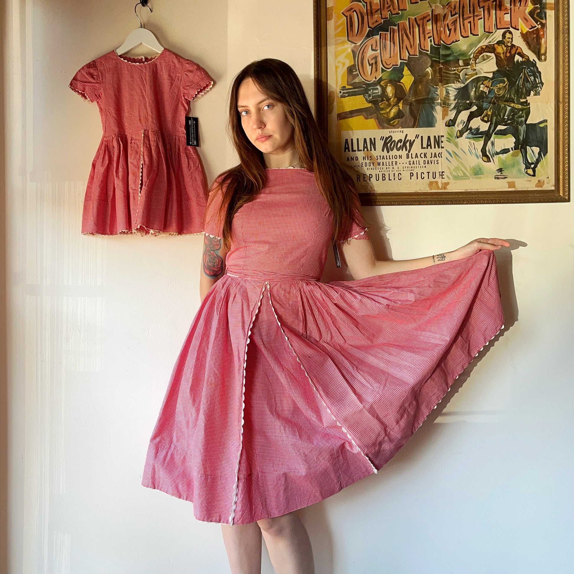 Red Gingham Mother Daughter Matching Dresses (S) High Class Hillbilly Red Gingham Mother Daughter Matching Dresses (S) High Class Hillbilly