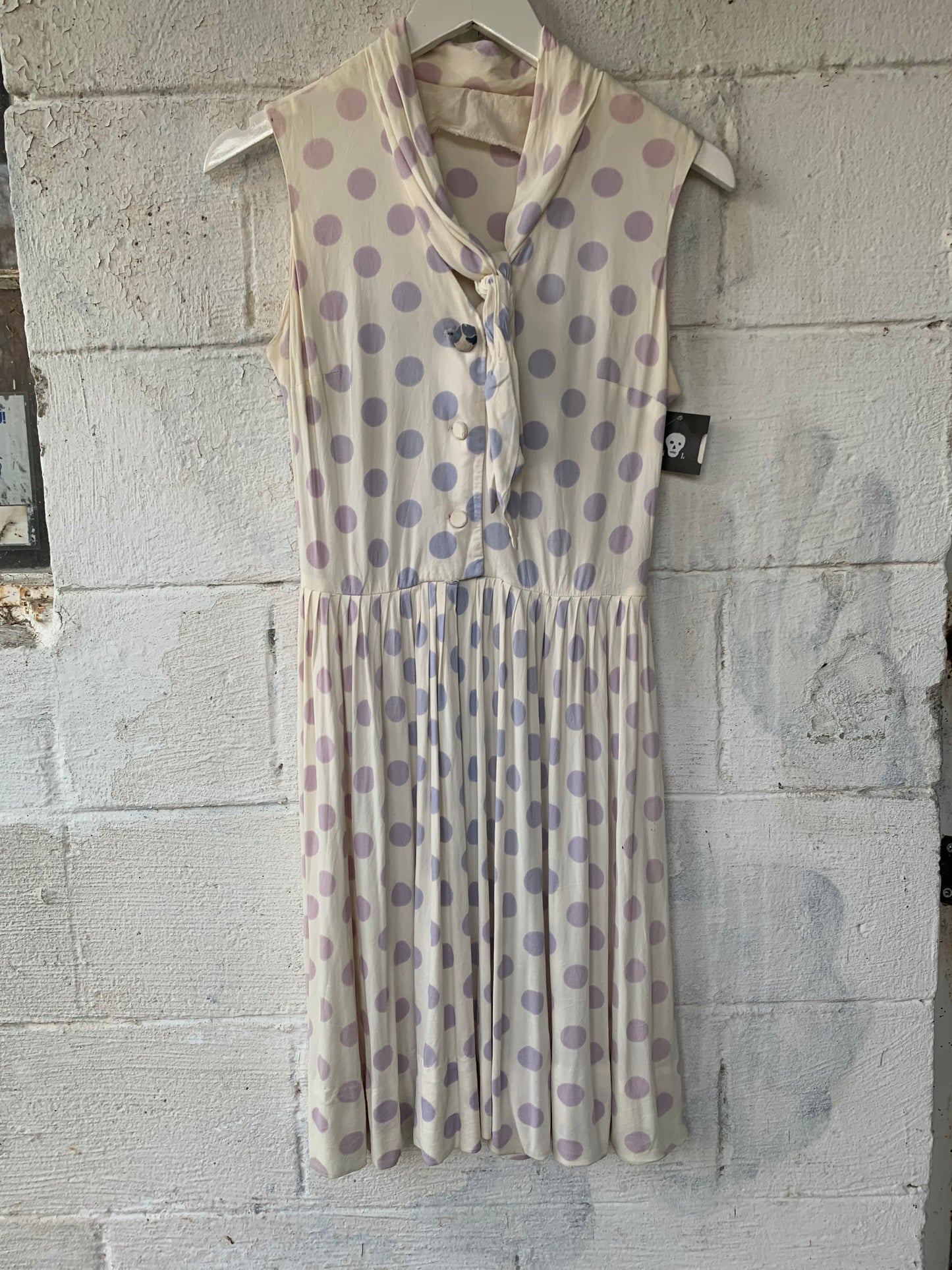 1970s Faded Polkadot Dress (XS/S)