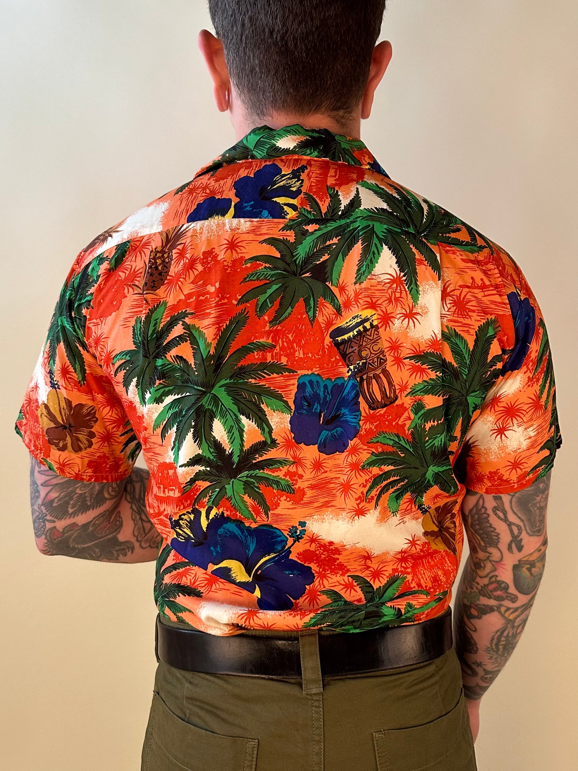 1960s Luau Sportswear Hibiscus Hawaiian Shirt – High Class Hillbilly
