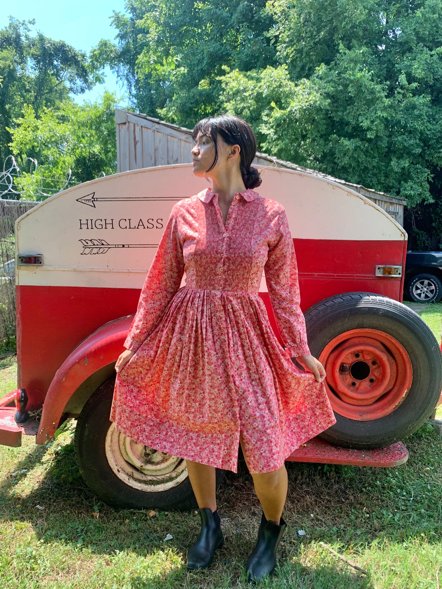 1950s Chapel Hill Floral Dress (M)