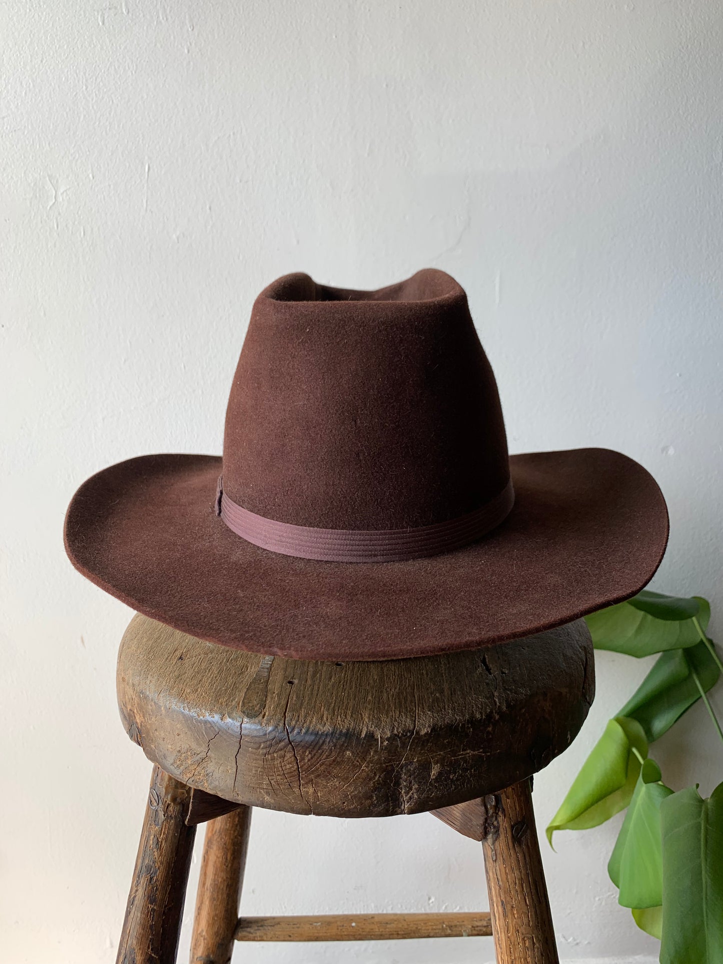 Size 7: Vintage Chocolate Brown Dancer The Hatter Hat
