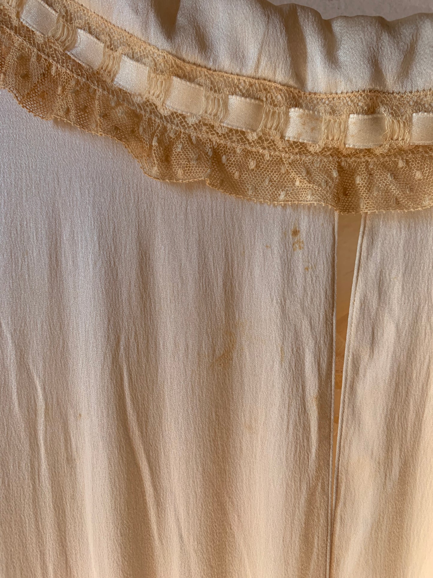1930s Ecru Silk Dress -as is- (S)
