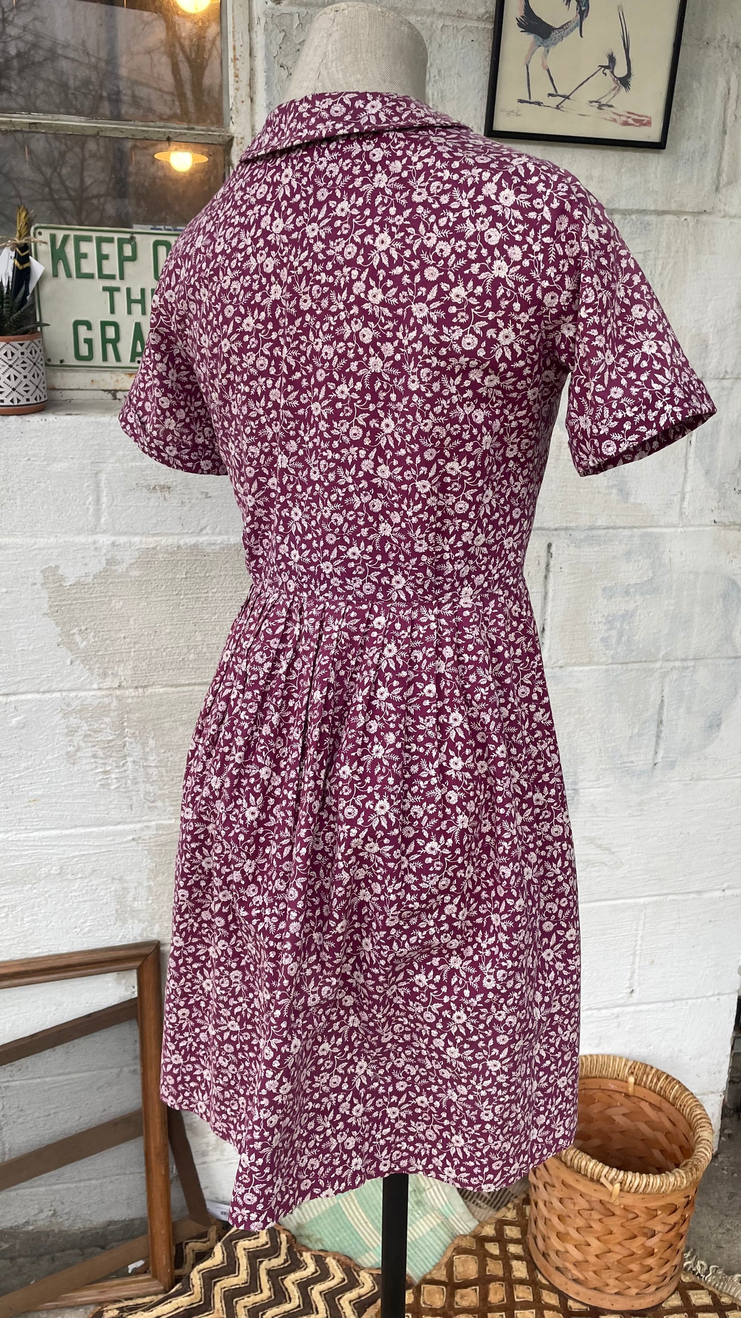 1930s Feedsack Dress -as is- (S/M)