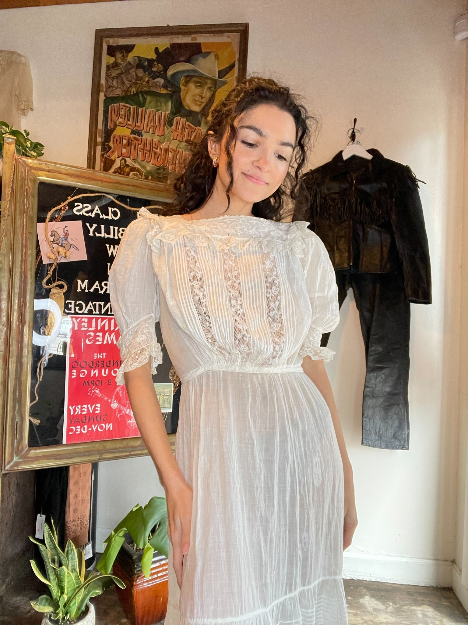 White Lace Edwardian Lawn Dress (XS) – High Class Hillbilly