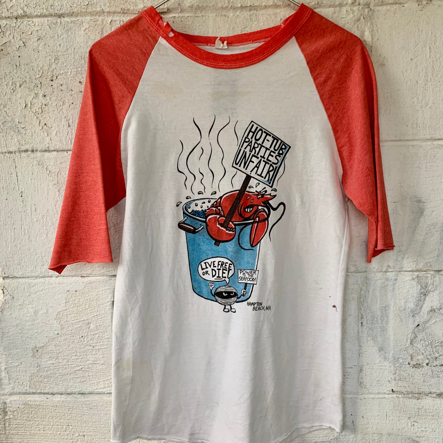 Vtg Power to the Seafood Tee (S/M)